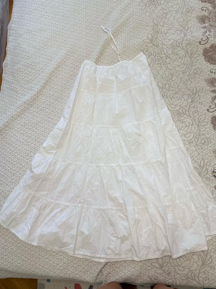Zara Белая ярусная юбка