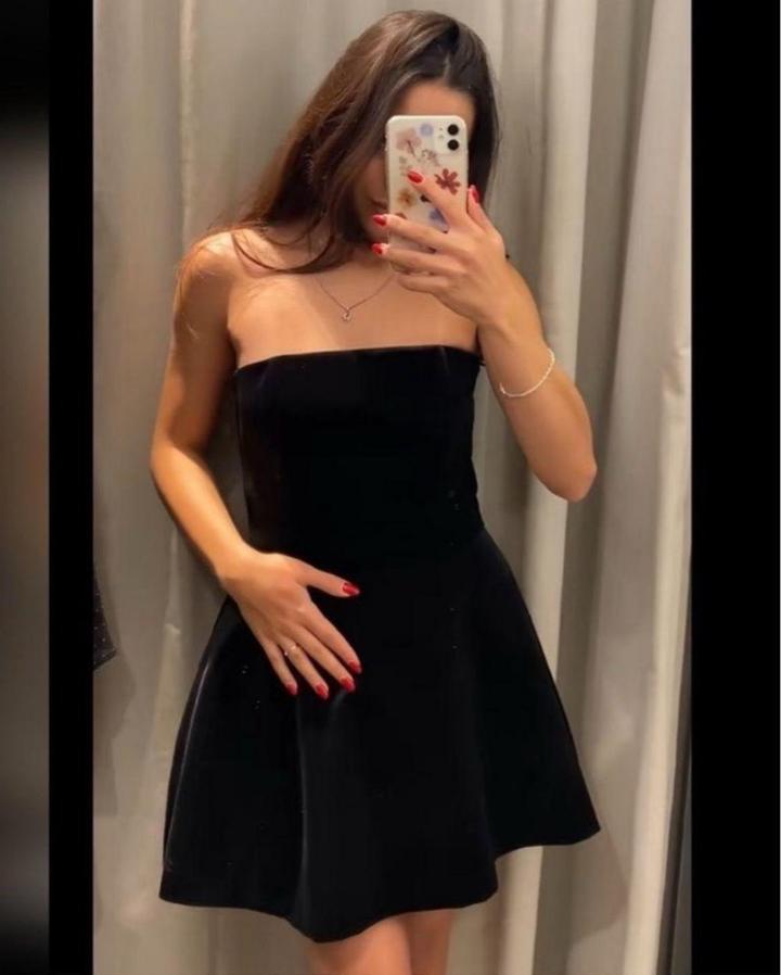Платье ZARA бархатное корсетное