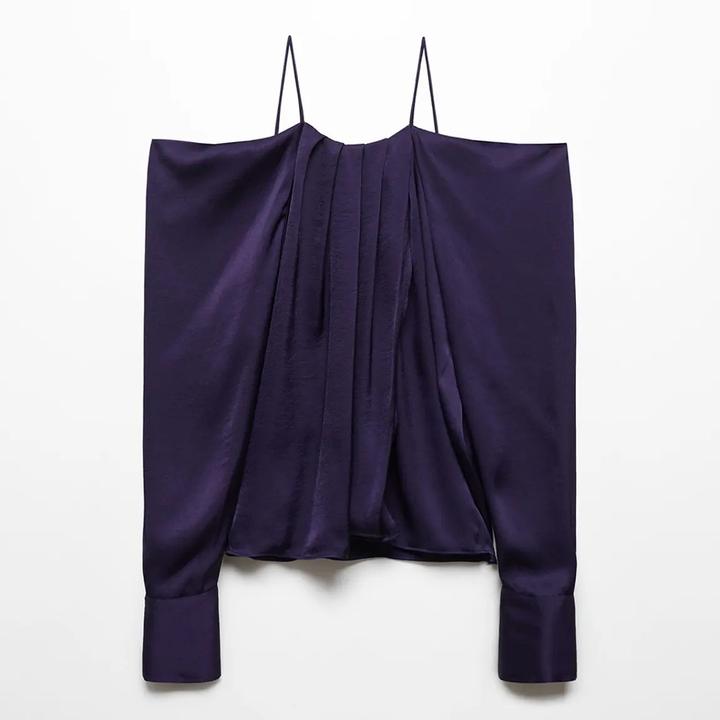 Блуза Mango | рр M красивый Navy цвет
