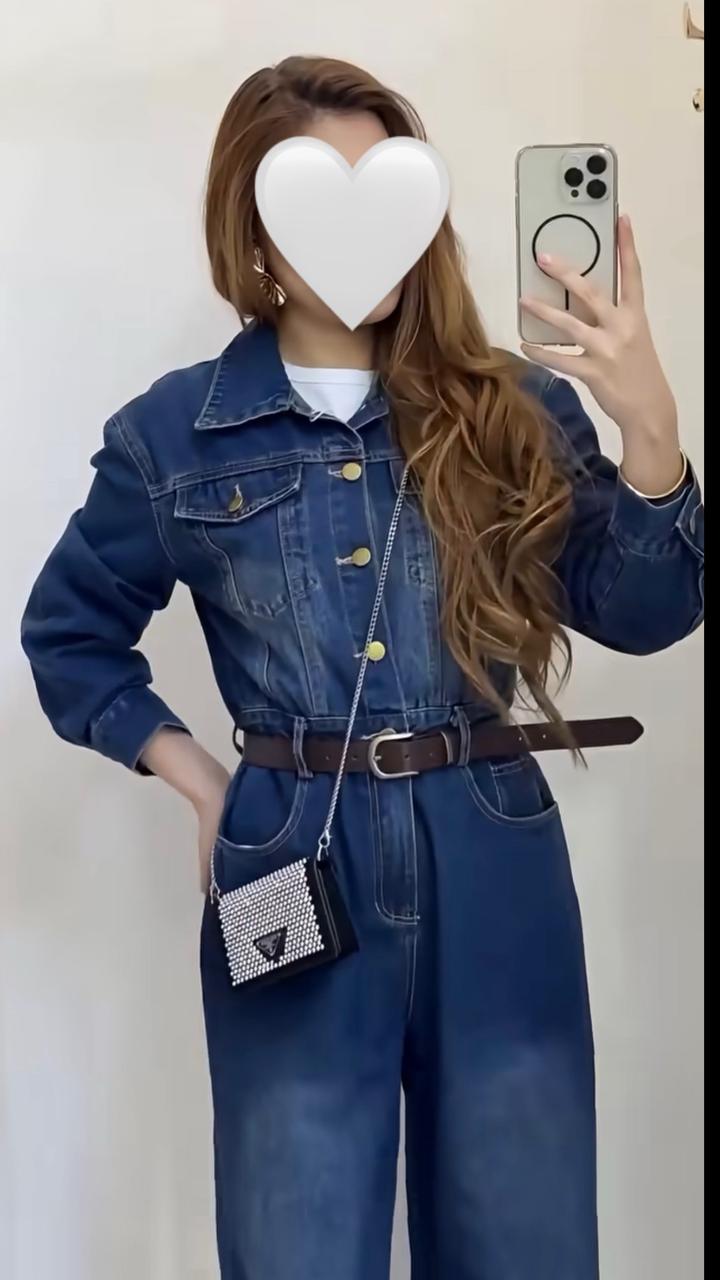 Джинсовый комбинезон