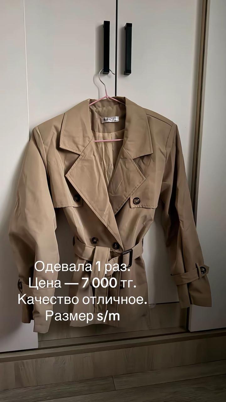 Коричневый/бежевый Тренч