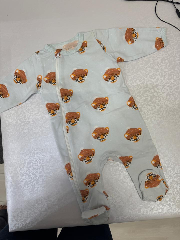 Слип хлопок с флисом с принтом тигров