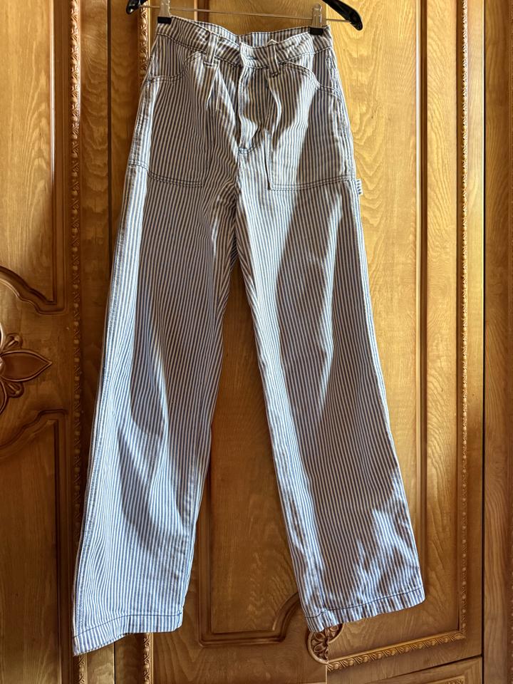 Джинсы H&M в полоску Wide Leg
