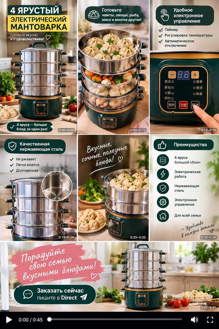 оригинал Электрическая мантоварка новый