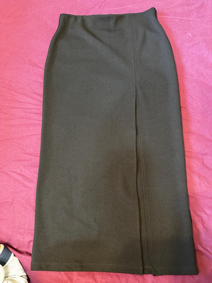 Zara юбка миди с разрезом