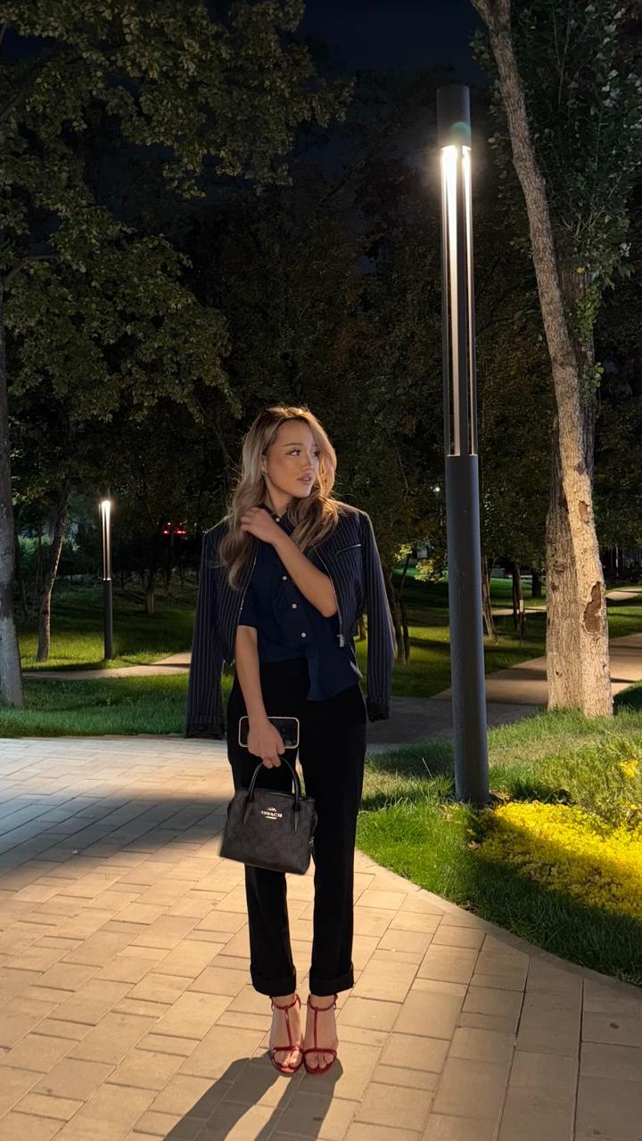 Bershka Укороченная куртка в полоску