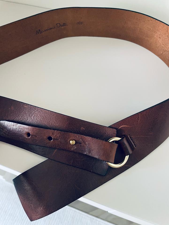 Кожаный ремень Massimo Dutti