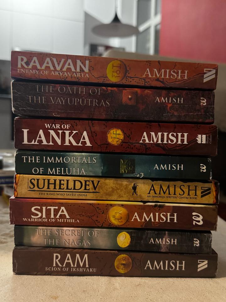 Индийское фэнтези Amish Tripathi, 8 книг — Шива-трилогия и сага о Раме, англ. яз