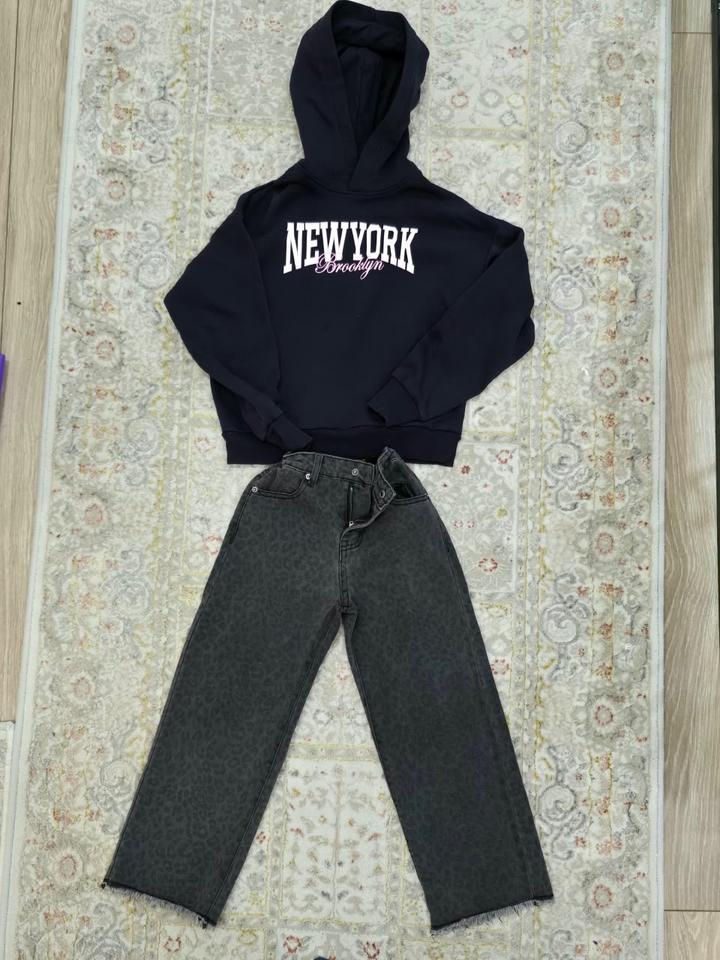 Комплект для девочки худи H&M + брюки Futurino Fashion