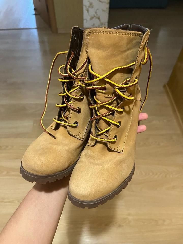 Женские ботинки Timberland на каблуке