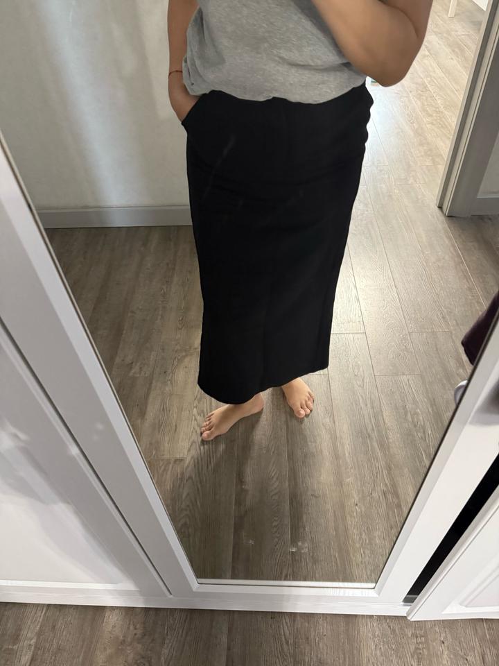 Zara Черная длинная  юбка
