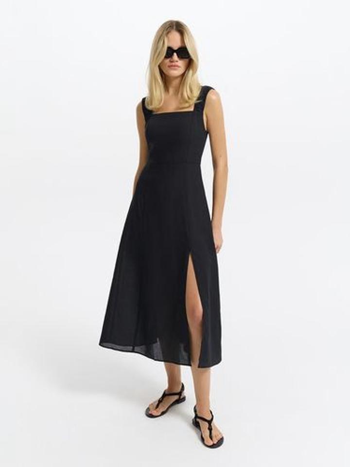 Платье ZARA с разрезом и шнуровкой на спине