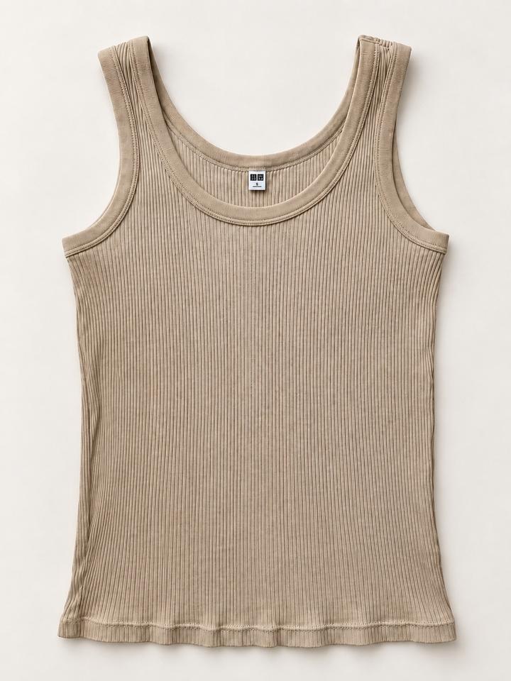 Бежевая майка UNIQLO