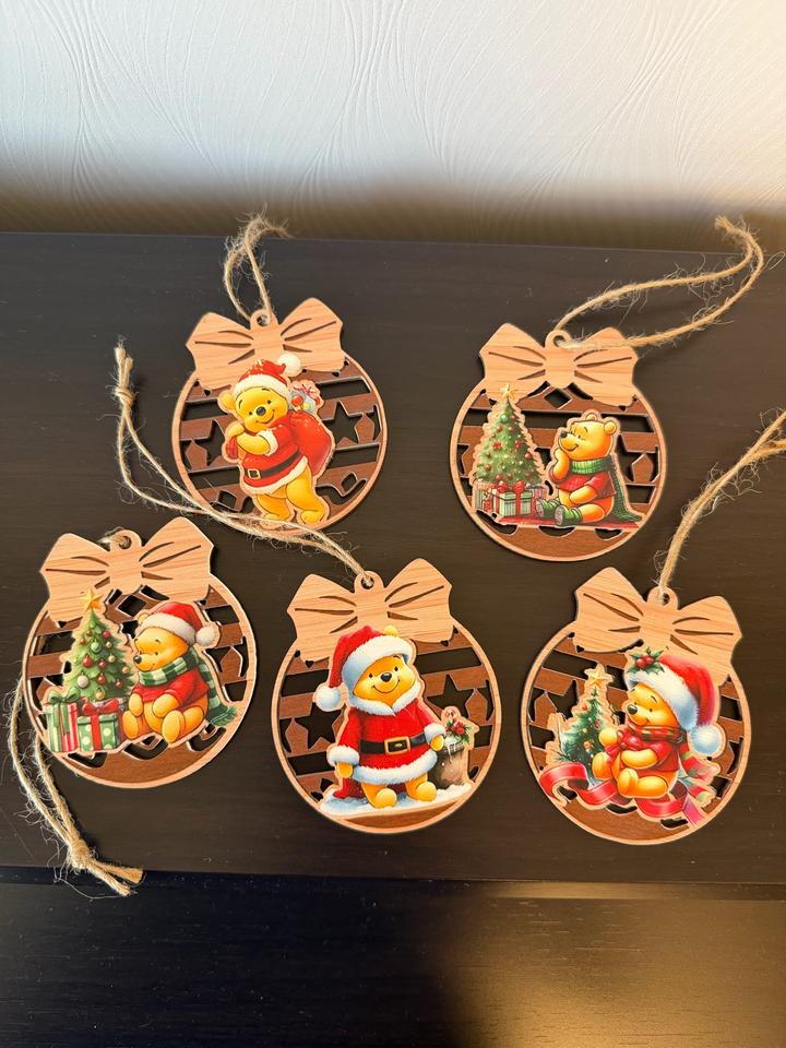 🎄Набор из 5 деревянных елочных украшений