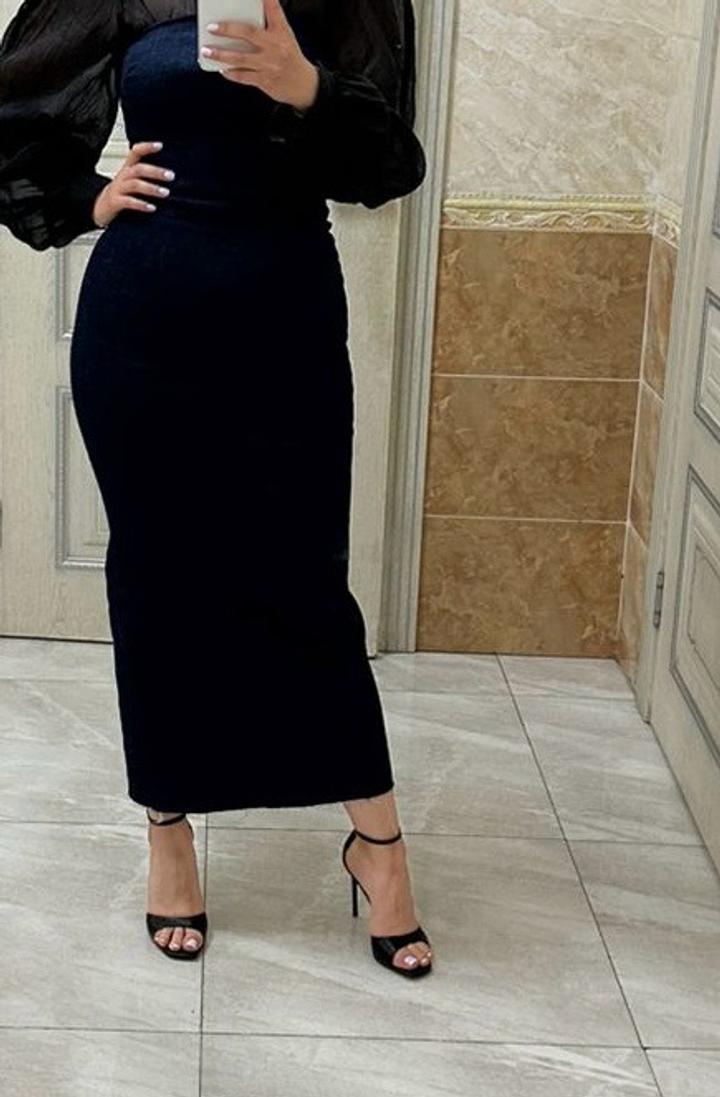 Джинсовое платье-бандо ZARA
