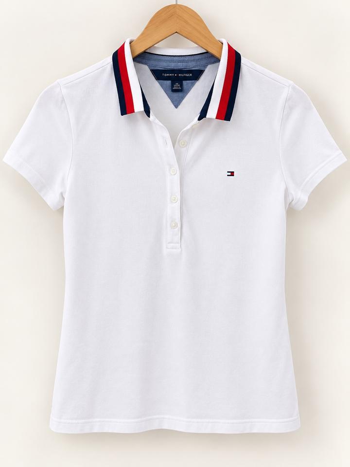 Женское поло Tommy Hilfiger🤍❤️💙