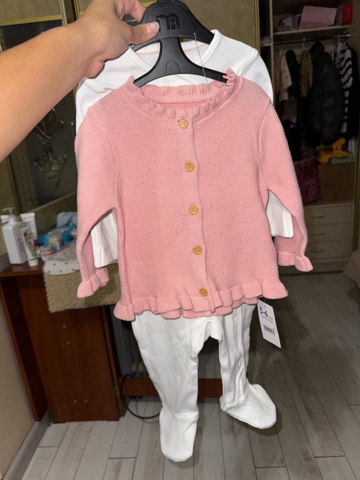 Комплект Mothercare: кардиган и слип для девочки