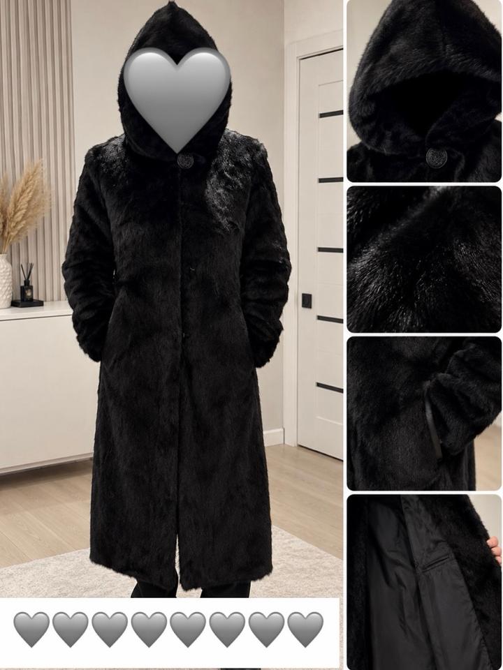 Норковая шуба с капюшоном