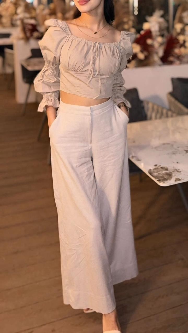 Лен Брюки H&M