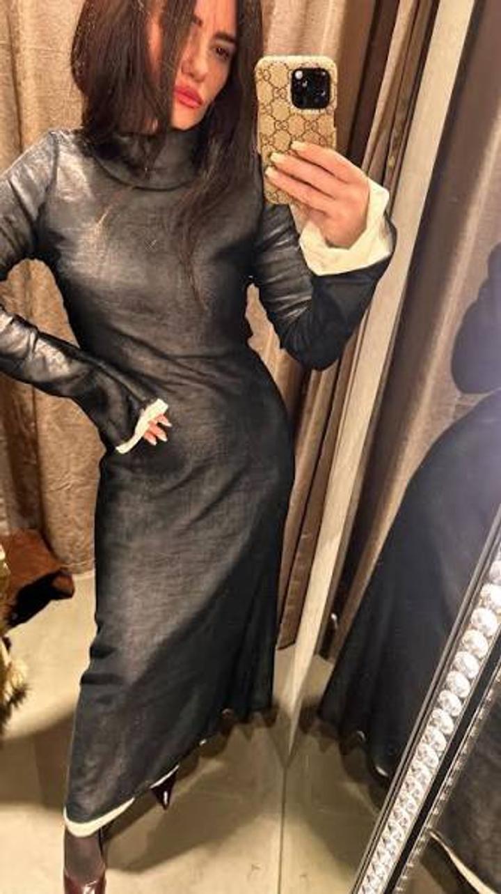Zara Двухслойное длинное платье
