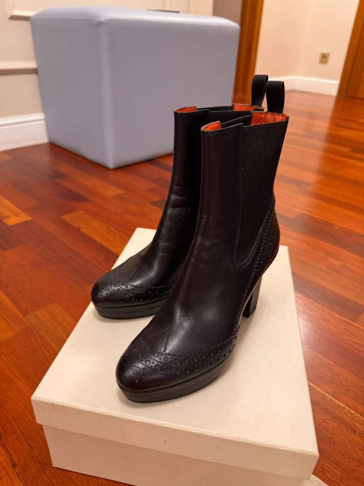 Santoni Женские кожаные ботильоны