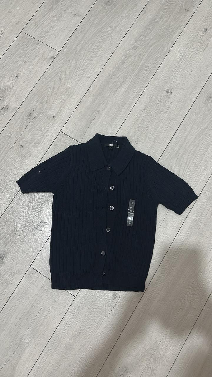 Uniqlo джемпер-поло в рубчик