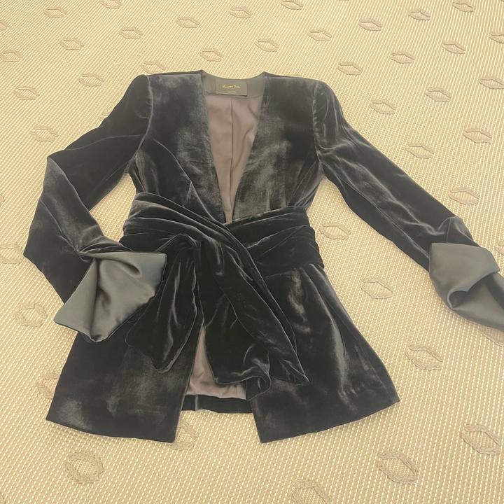 Бархатный жакет Massimo Dutti