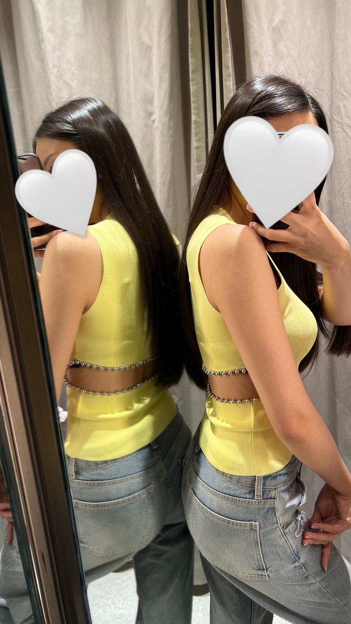 Zara Топ с вырезами по бокам