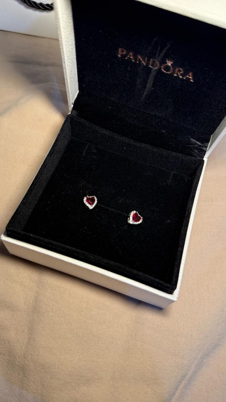 Серьги Pandora сердечки