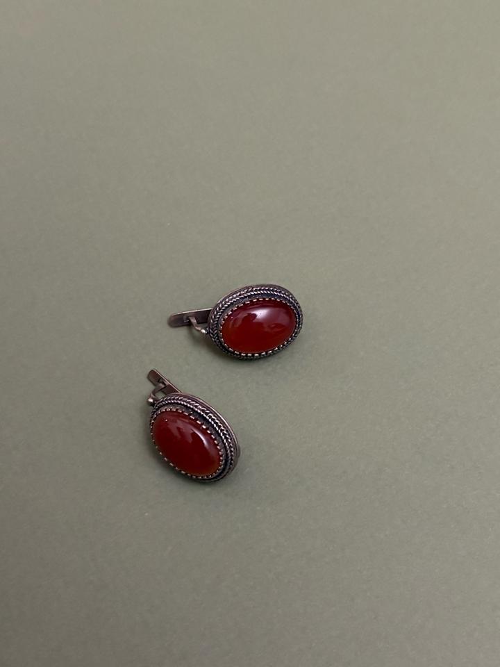 Handmade (ручная работа) Серьги с сердоликом