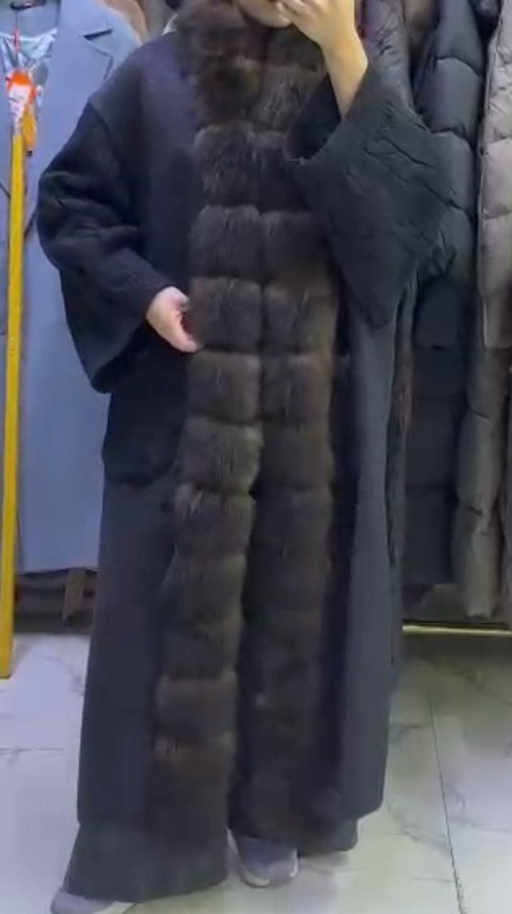 ласаграда Пальто с меховой отделкой