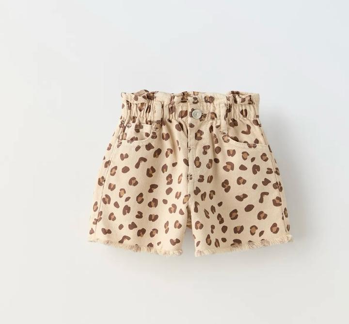 Zara Шорты с леопардовым принтом