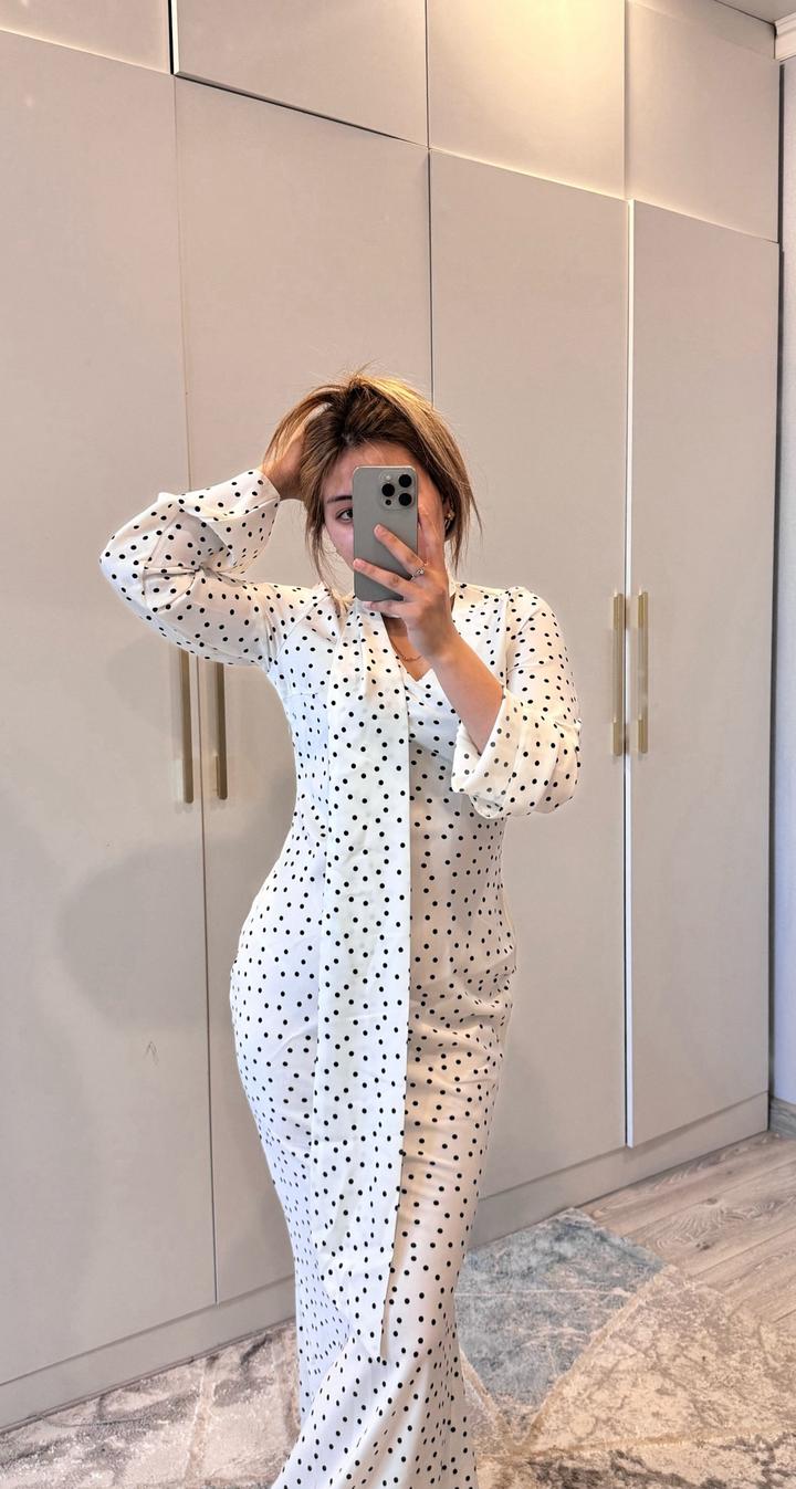 Chanel Платье в горошек