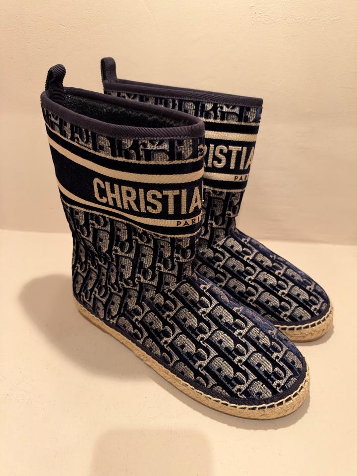 Christian Dior сапоги с логопринтом