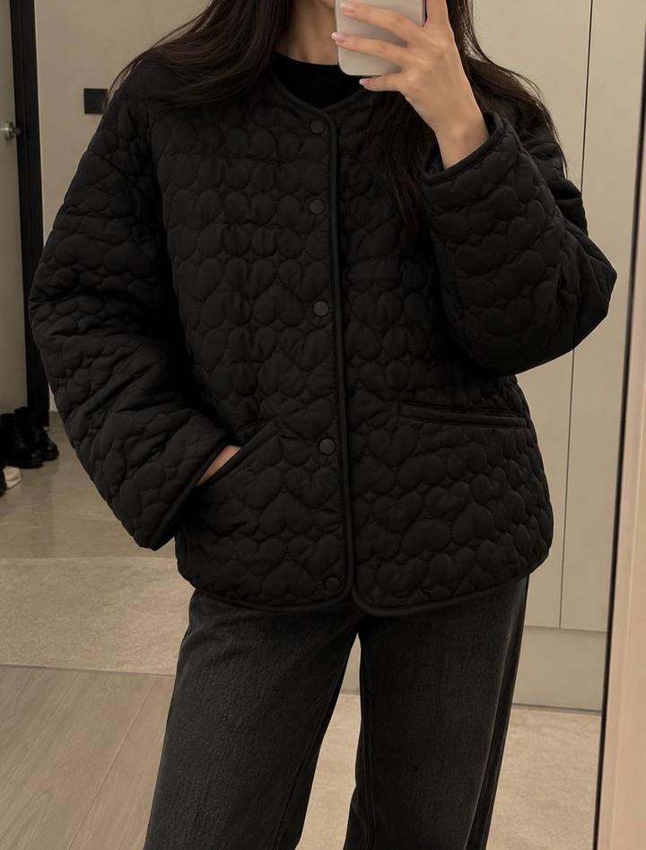 Стеганая куртка с узором сердца Zara
