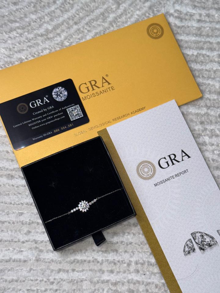 GRA Moissanite Report Браслет Floral