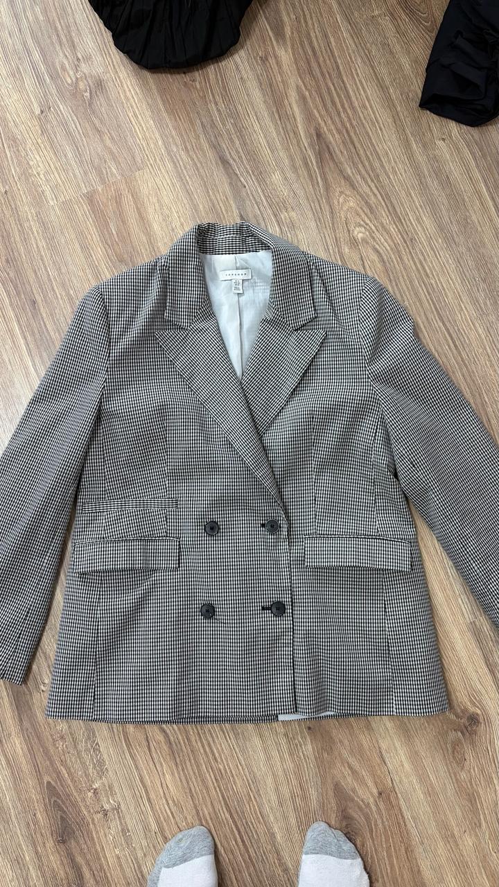 пиджак в мелкую клетку TopShop