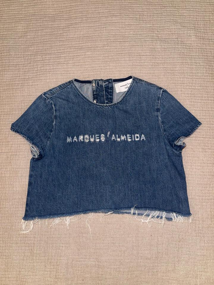 Marques' Almeida Джинсовый кроп-топ Marques'Almeida x Topshop