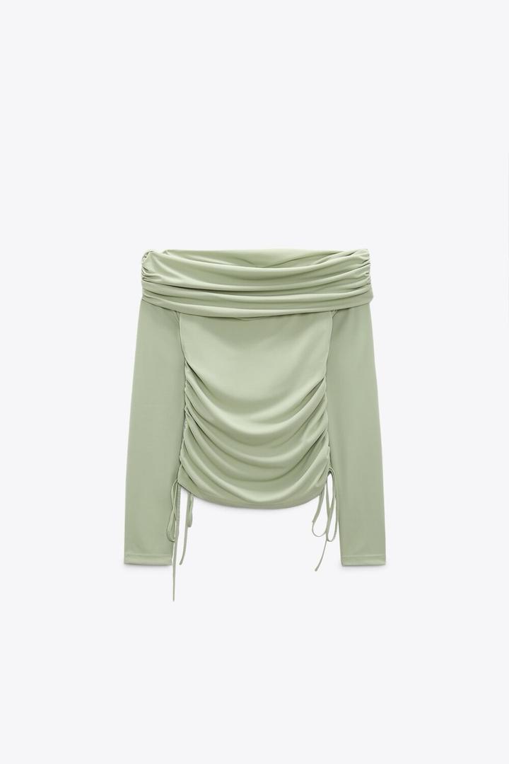 ZARA топ с драпировкой