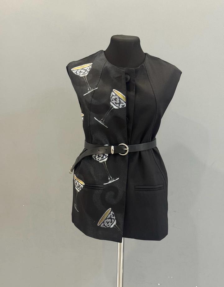 Zara Жилет национальный с принтом