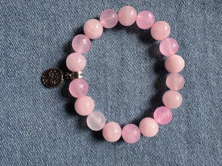 Handmade (ручная работа) Браслет розовый кварц