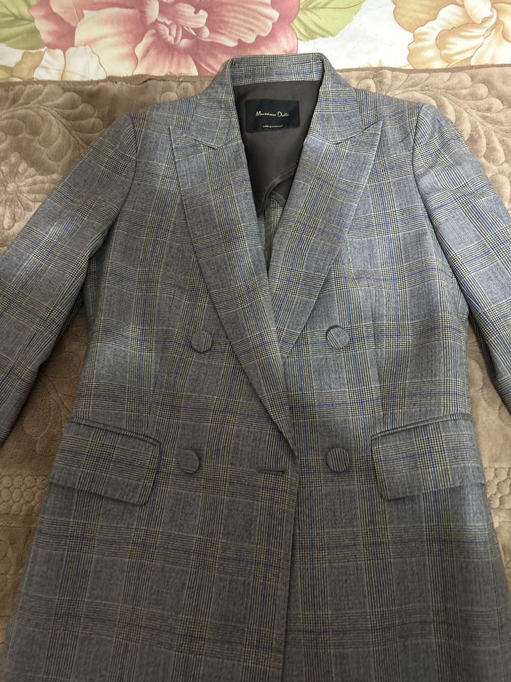 Двубортный пиджак в клетку Massimo Dutti