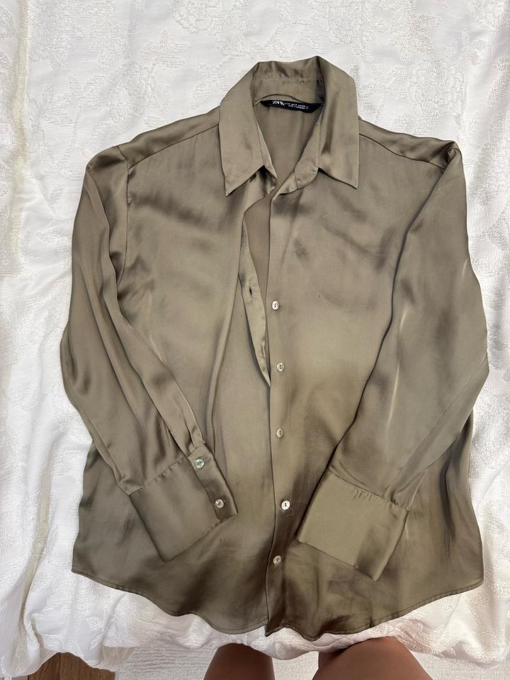 Атласная рубашка ZARA