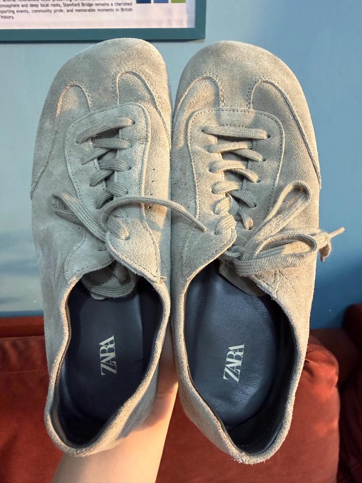 Замшевые кеды ZARA
