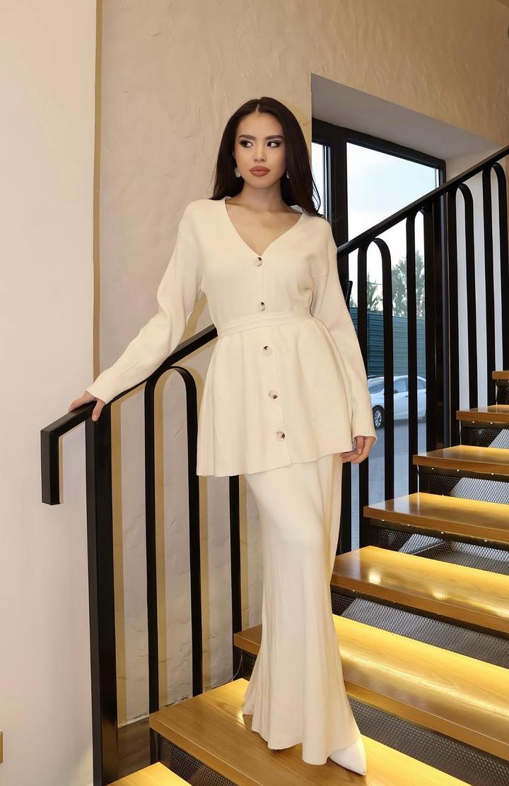 Zara Трикотажный костюм с кардиганом и юбкой