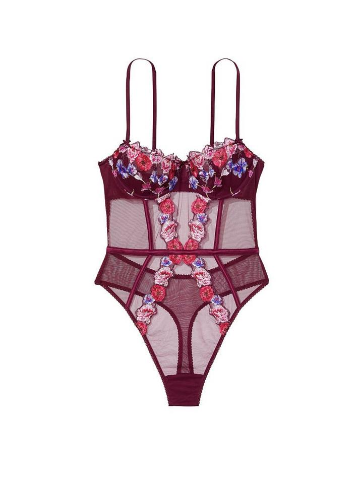 Боди Victoria's Secret с цветочной вышивкой