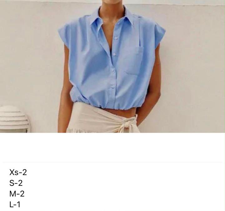 Zara Укороченная рубашка без рукавов