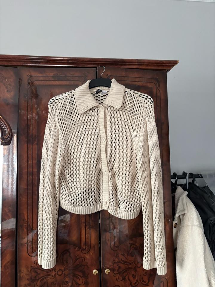 H&M вязаный кардиган сетка