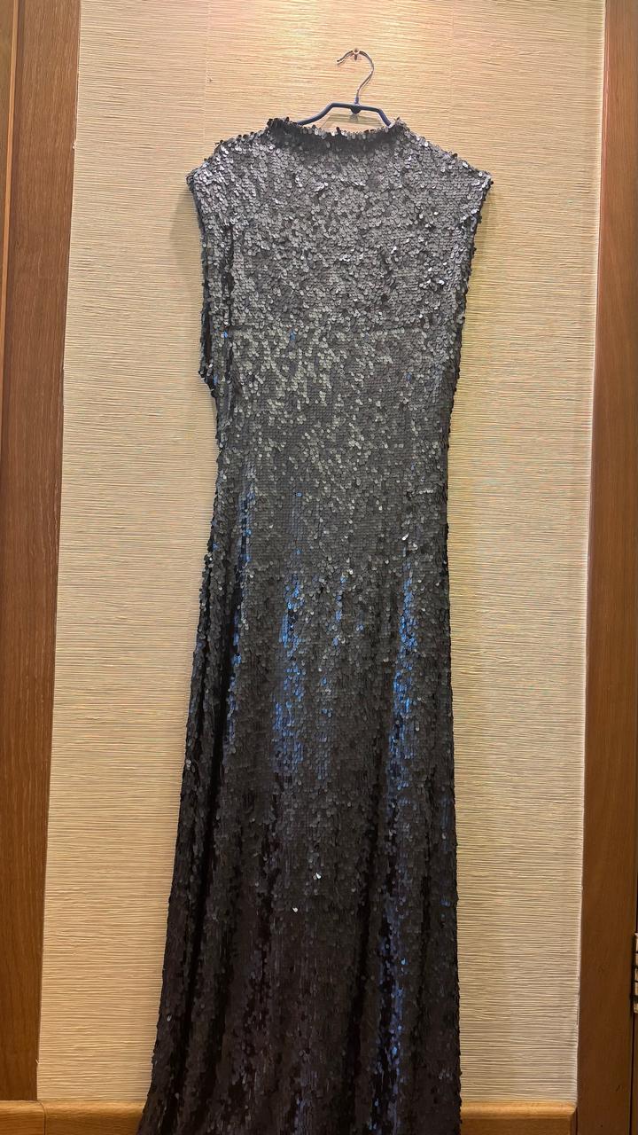 Zara Длинное вечернее платье с пайетками
