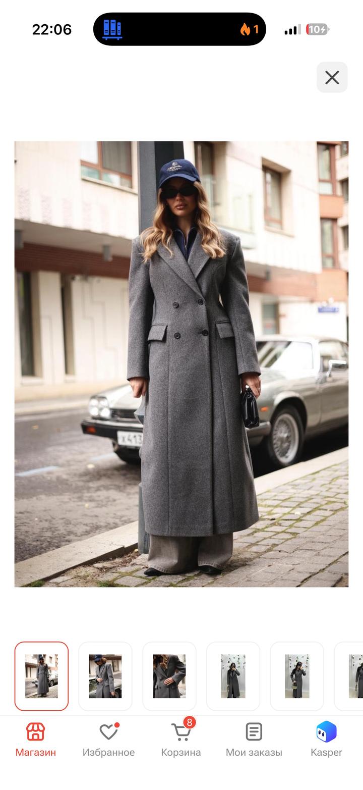 Двубортное приталенное пальто Forty размер S.M.L.XL